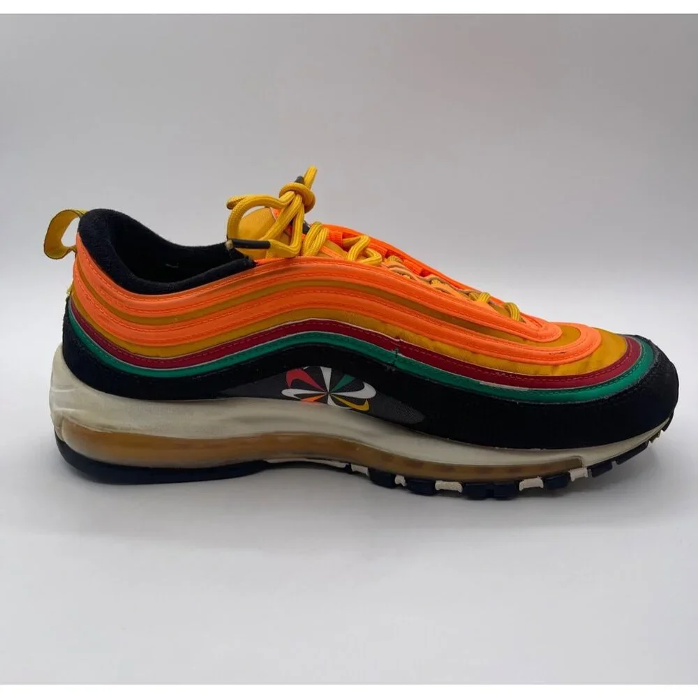 Nike Air Max 97 Sunburst Orange Pinwheel Logo 2019 CK9399-001 Men’s SZ 9 - Picture 2 of 8